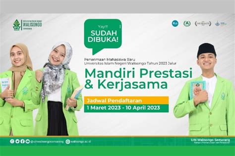 Uin Walisongo Buka Pendaftaran Jalur Mandiri Prestasi Dan Kerja Sama