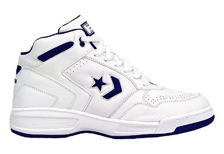 Converse Athletic Basketball Leather Hi Top White/Navy | Converse ...