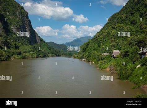 Nam Ou River In Nong Khiaw Village Laos Stock Photo Alamy