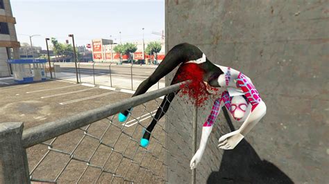 Gta V Best Extreme Ragdolls And Fails V Spiderwoman Gwen Stacy