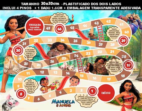 Jogo Moana Labirinto Lembrancinha Produtos Elo