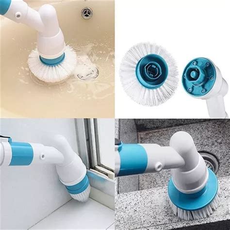 Vassoura El Trica Escova Limpeza Mop Spin Scrubber Esfreg