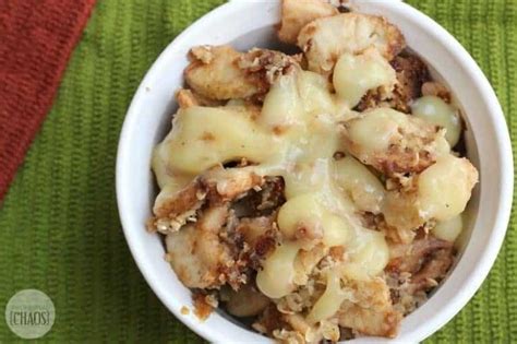 Slow Cooker Apple Crisp With A Warm Vanilla Sauce