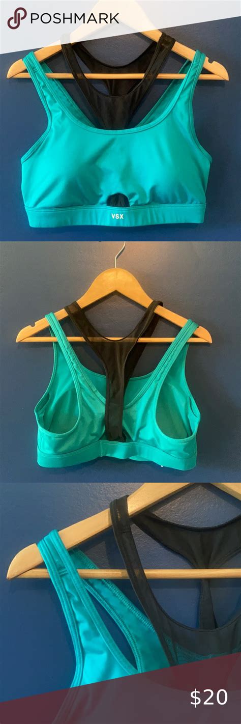 Vsx Sport Turquoise Double Strapped Mesh Detailed Sports Bra Size