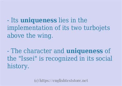 Uniqueness Sentence Examples Englishteststore Blog