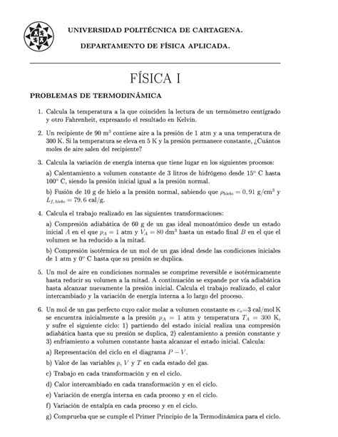 Temas 10y11 problemas UNIVERSIDAD POLITÉCNICA DE CARTAGENA