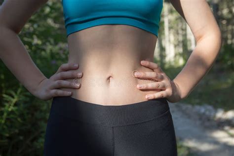 Mid Section Of Fit Woman S Torso Stock Image Image Of Sport Jogger