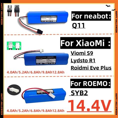 Rechargeable Li Ion Battery For Xiaomi Lydsto R Viomi S Roidmi Eve