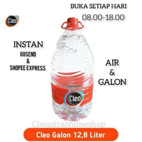 Jual Cleo Galon 128 Liter Plus Isi Air Mineral Cleo 128 Liter Air