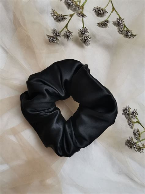 Silk Satin Scrunchie Set 3 Silk Scrunchies Pack Large Hair Etsy