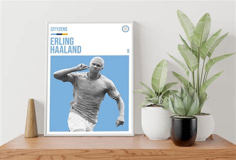 Erling Haaland Manchester City Poster Haaland Poster Etsy Hong Kong