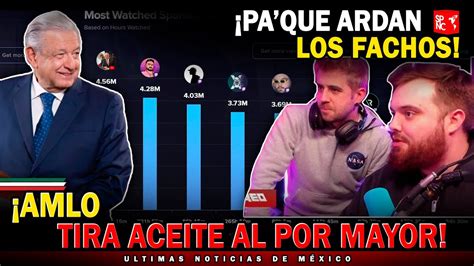 AMLO tira aceite y presume ser el streamer más visto de Latinoamérica