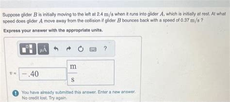 Solved Two Gliders Move Toward Each Other On A Linear Air