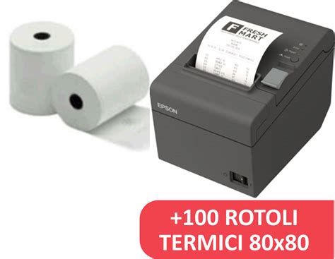 Epson Stampante Termica Pos Tm T20ii Usb E Seriale 100 Rotoli Termici