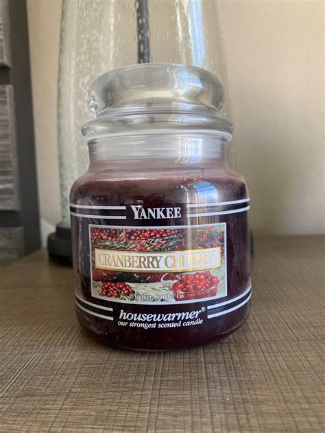 Yankee Candle Cranberry Chutney Black Band Line 14 5 Oz Jar New Etsy