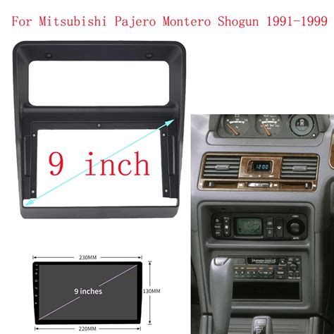 9 Inch Car Fascia Radio Panel For MITSUBISHI Pajero Montero Shogun 1991