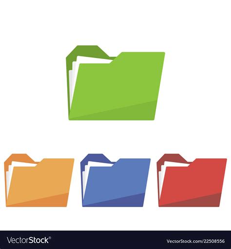 Ordner Icon Lizenzfreies Vektorbild Vectorstock