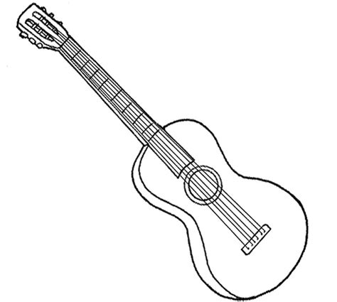 Coloriage Une Guitare Classique Dessin Gratuit Imprimer