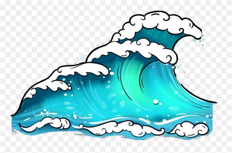 Waves Ocean Sea Blue Sticker Waves Sticker Png Clipart 5603961