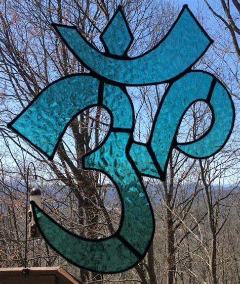 Om Symbol Sacred Symbols Suncatchers Christmas Tree Ornaments Stained Glass Tiffany