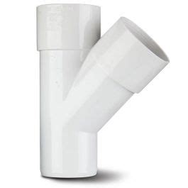 Polypipe Solvent Waste 45 Degree Junction 50mm White WS53W Crossling