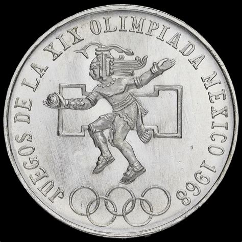 Mexico Olympic Games Silver Pesos Coin