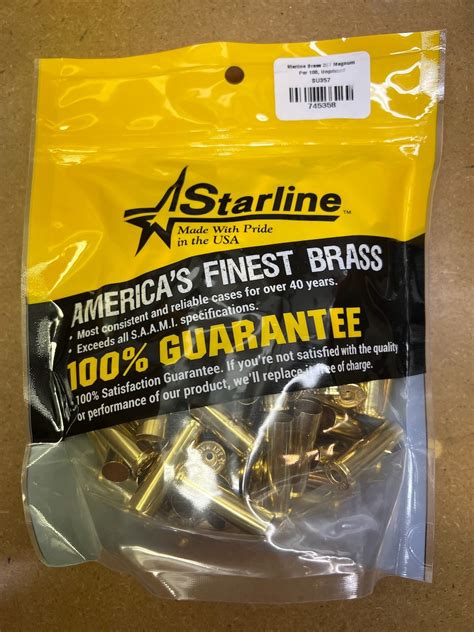 Starline New 357 Magnum Brass Unprimed Bag Of 100 A3g Munitions Llc