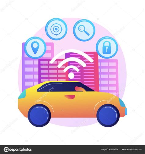 Autonomous Car Abstract Concept Vector Illustration Self Driving Car