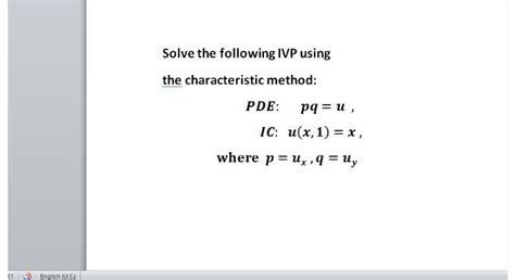 Solved Solve The Following Ivp Using The Characteristic Chegg