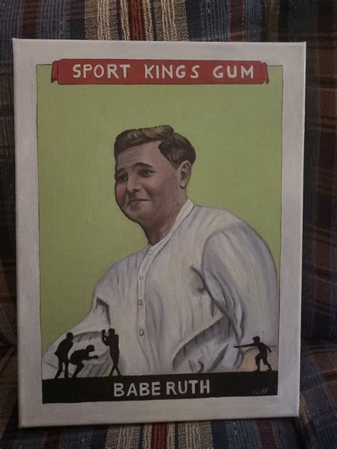 Goudey Sport Kings Babe Ruth Mlb Baseball Painting Card