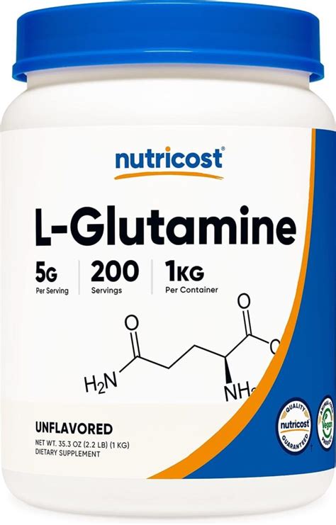 Nutricost L Glutamine Powder For Muscle Growth And Recovery Fitness Qore