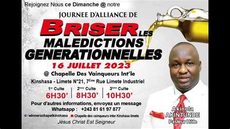 J A DE BRISER LES MALEDICTIONS GENERATIONNELLES DU DIMANCHE 16