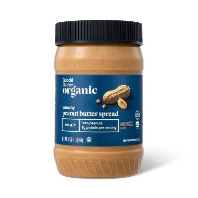 Organic No Stir Peanut Butter Crunchy 16oz Good Gather Target