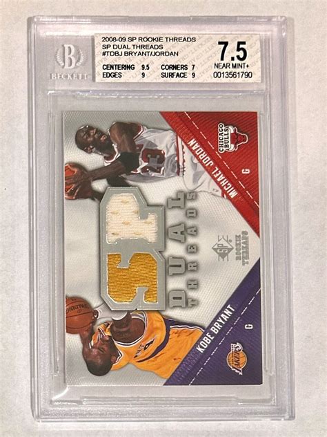 Michael Jordan Kobe Bryant Bgs Sp Rookie Threads Dual Game Used