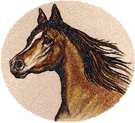 Horse Photo Stitch Free Embroidery Design 11 Photo Stitch Embroidery