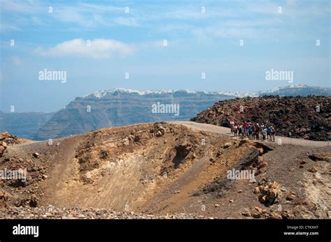 New Volcano And Hot Springs In The Caldera On The Island Of Santorini