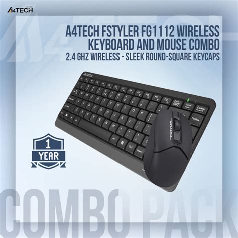 A Tech Fstyler Fg Wireless Keyboard And Mouse Combo Ghz