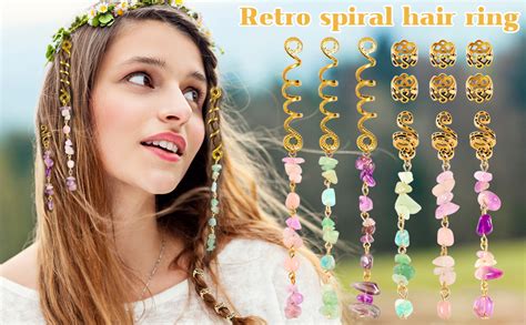 Amazon Pcs Hair Jewelry For Braids Crystal Dreadlock Colored