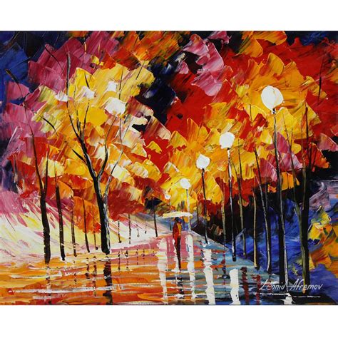 Leonid Afremov S Road Of The Night Original Oil On Canvas EBay