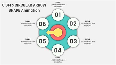 83.PowerPoint 6 Step CIRCULAR ARROW SHAPE Animation - PowerUP with ...