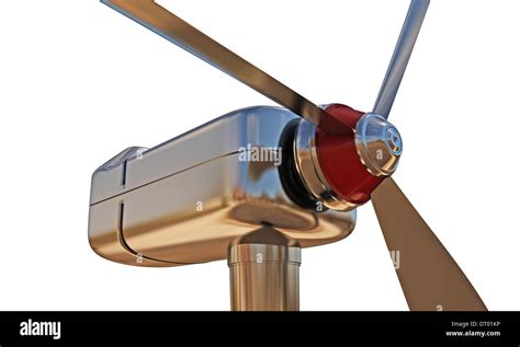 Wind Turbine Isolated On White Background Stock Photo Alamy