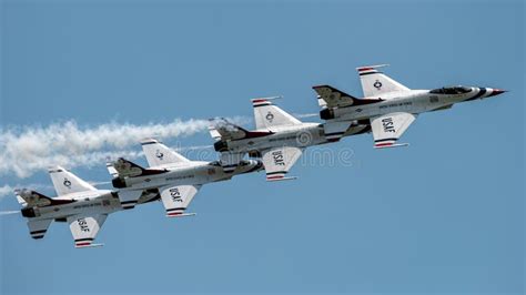 Group of Military Jets in Formation Performing in the Sky at an Air ...