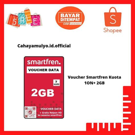 Jual Voucher Smartfren Kuota On Gb Shopee Indonesia