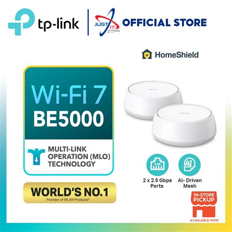 TP LINK DECO BE25 BE5000 WHOLE HOME MESH WIFI 7 SYSTEM 2 PACK 3