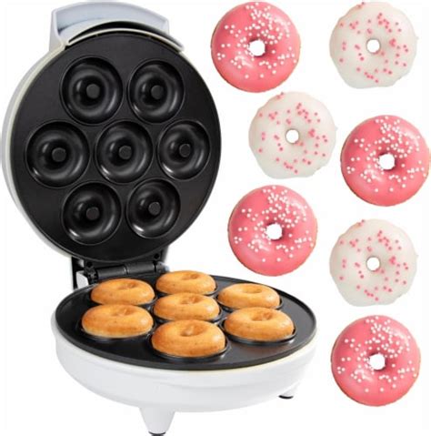 CucinaPro Mini Donut Maker - Makes 7 Small Doughnuts- Electric Nonstick ...