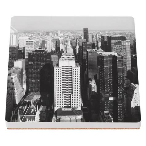 Sous Verre C Ramique Unit New York Photo Noir Et Blanc Ville Usa