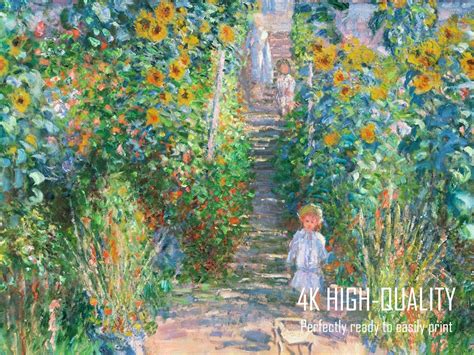 Claude Monet Wall Decor the Artist s Garden at Vétheuil 1881 Famous