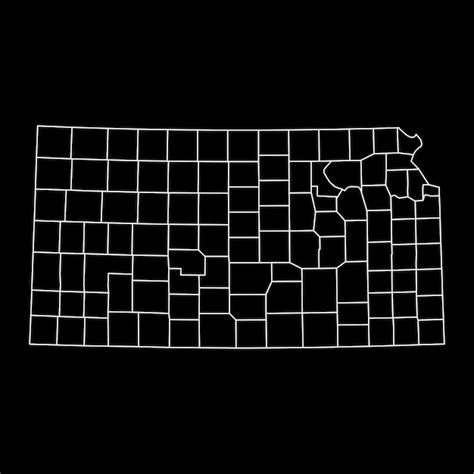 Premium Vector Kansas State Map With Counties Vector Illustration