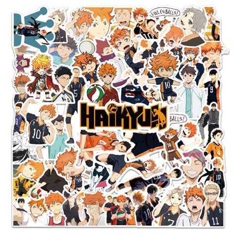 50PCS Haikyuu Hinata Kageyama Kenma Oikawa Stickers ANYLOL