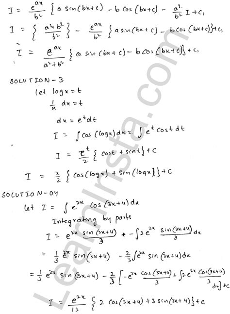 Rd Sharma Class Solutions Chapter Indefinite Integrals Ex